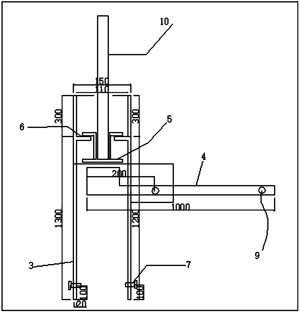 Beam bottom bonded rebar feed device and using method thereof