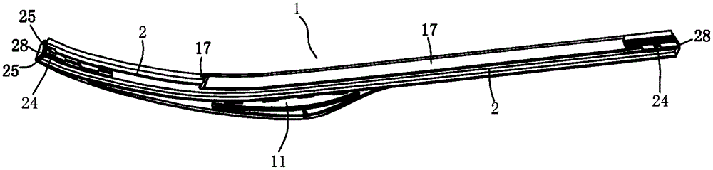 A kind of outer sealing strip of automobile window sill