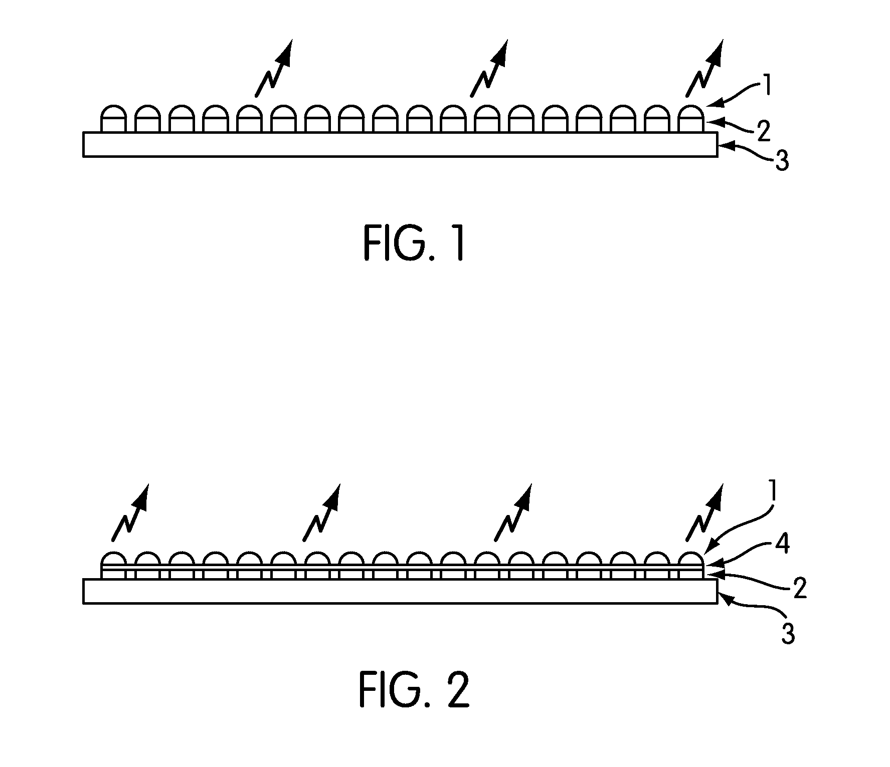 LED assembly with an LED and adjacent lens and method of making same