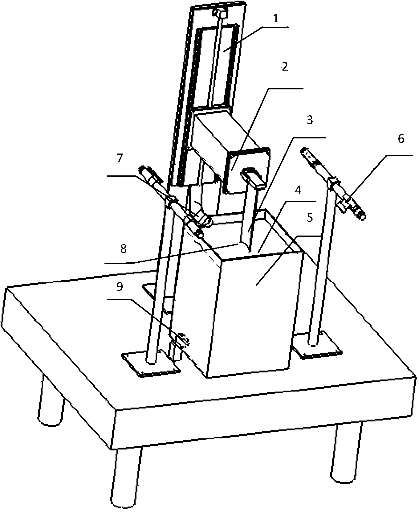 Line scanning profile measurement method and device based on liquid level benchmark