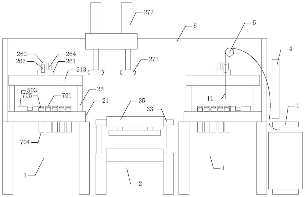 Continuous production method and equipment for built-in condenser forming and attaching