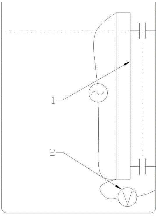 Potential ruler continuous material level measurement system and measurement method thereof