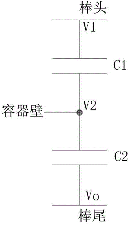 Potential ruler continuous material level measurement system and measurement method thereof