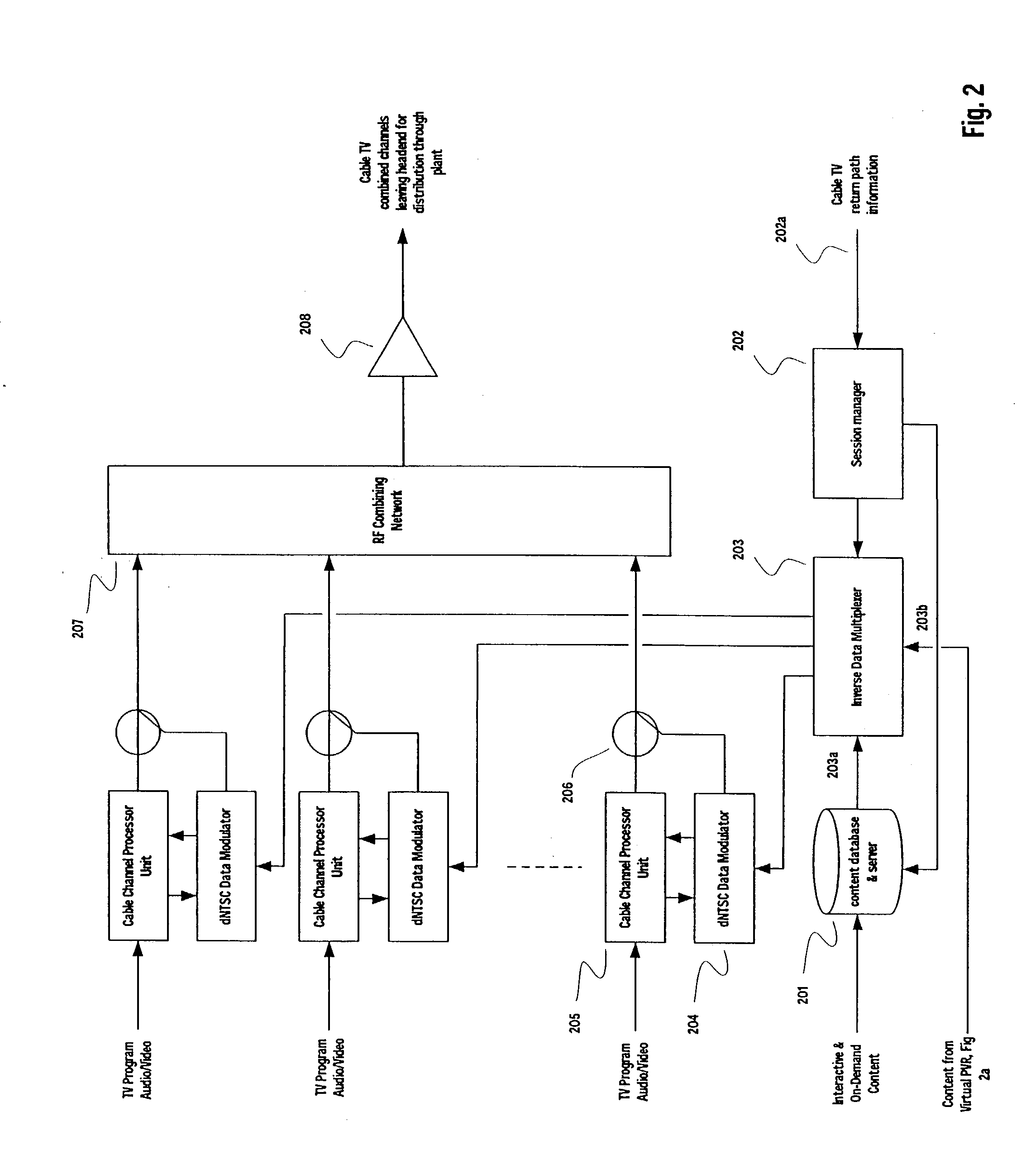 Cable television system compatible bandwidth upgrade using embedded digital channels