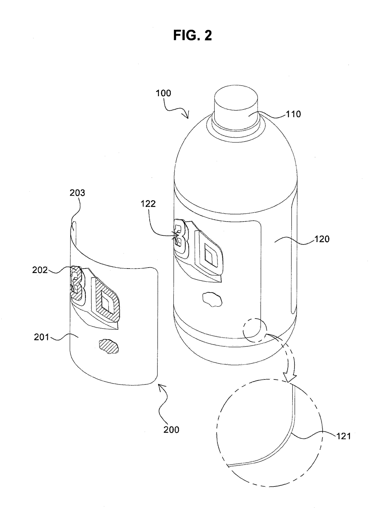 Manufacturing method of pressure container comprising in-mold label and three-dimensional shape