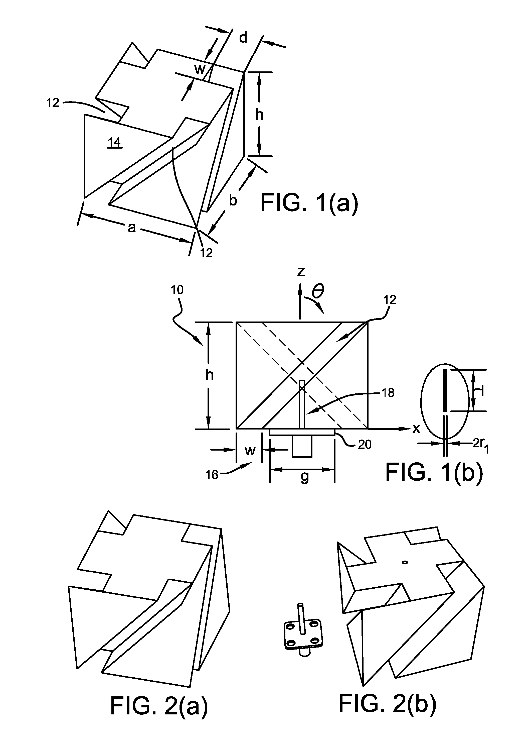 Elliptically or circularly polarized dielectric block antenna