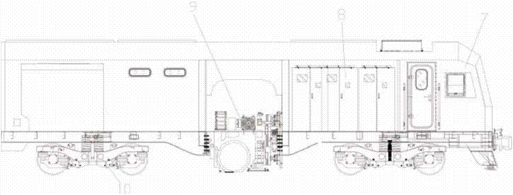 Electric contact net and storage battery set dual-power steel rail milling-grinding machine