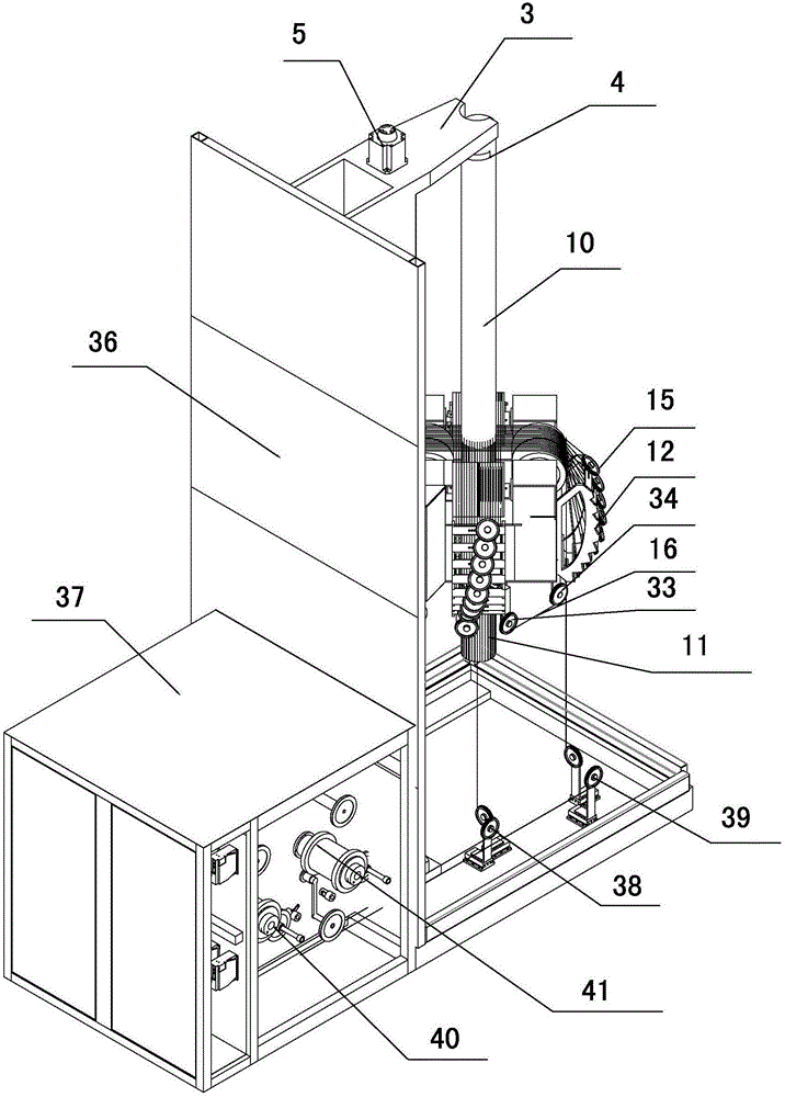 Winding head and cutting machine of multi-wire cutting machine