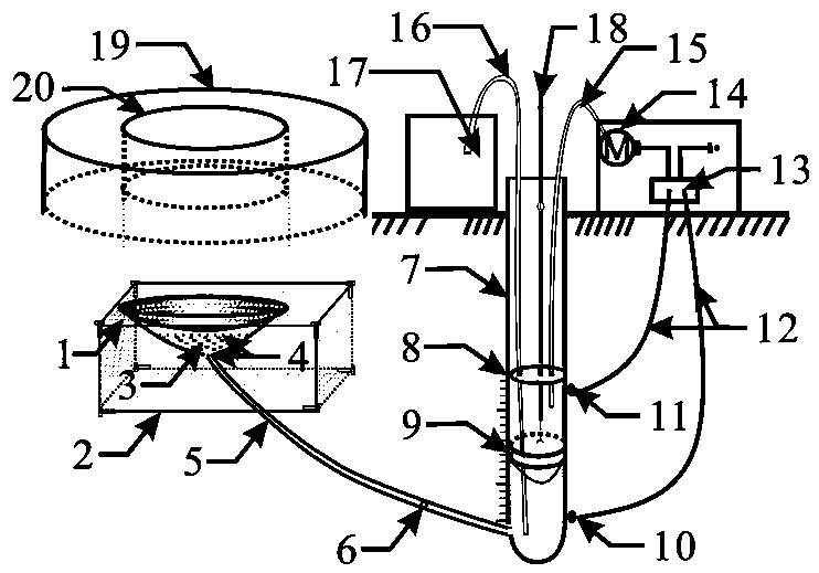 In-situ soil column leaching test device and method