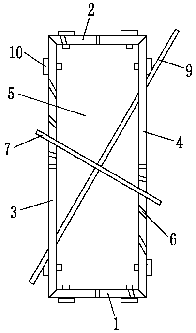 Manufacturing die for multi-angle sandwich rock mass reinforcing test