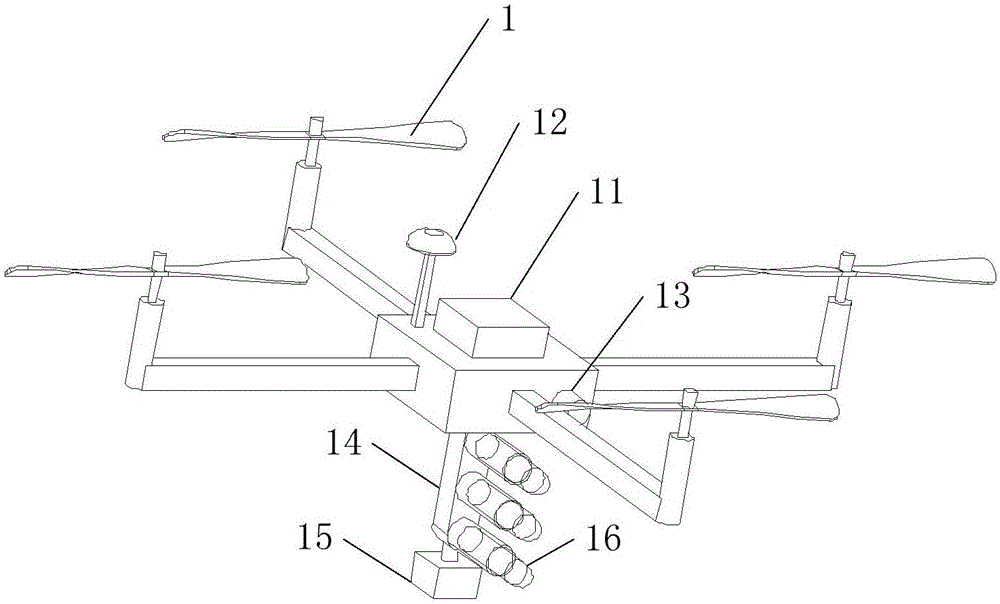 High-rise building fire extinguishing apparatus based on unmanned aerial vehicle