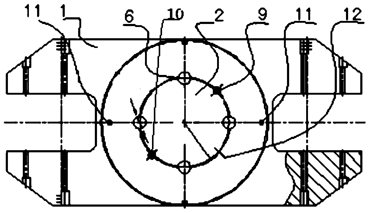 Method for machining matching tapered pin holes of tiller and rudderstock below rudder bearing and machining cutter