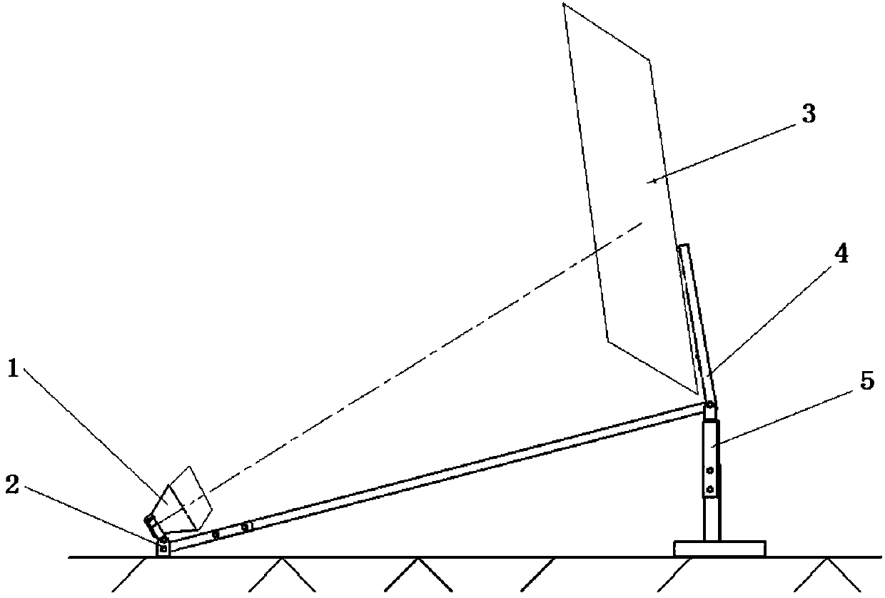 Rectangular high-efficiency compact antenna radiation field and target scattering test system