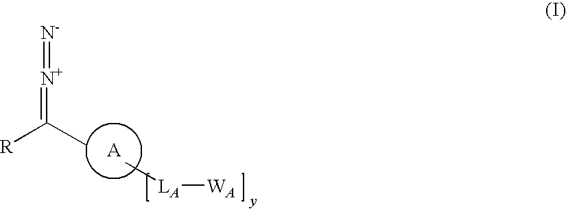 Carbene precursor compound for producing an adhesive surface on a substrate