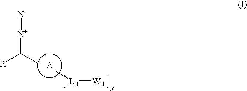 Carbene precursor compound for producing an adhesive surface on a substrate