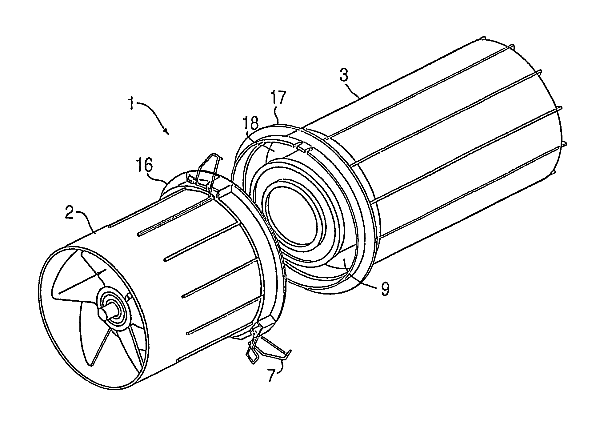 Powered air cleaning system and method of making same