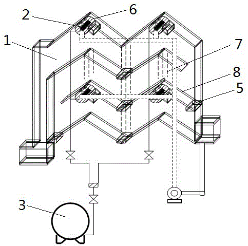 Industrial flue gas treatment device