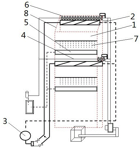 Industrial flue gas treatment device