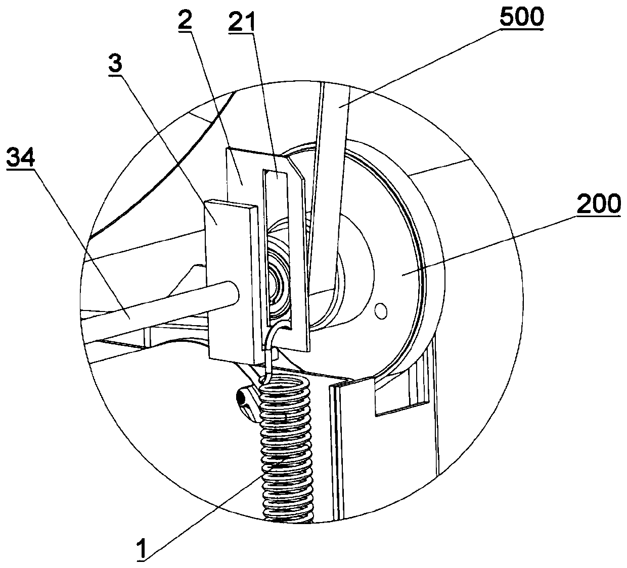 Belt tensioning mechanism, clothes dryer and belt tensioning method of clothes dryer