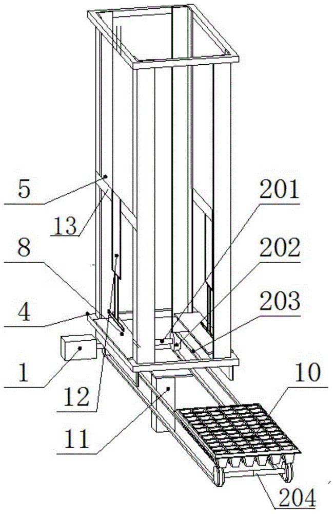 Automatic plug tray recovering and stacking device and method thereof