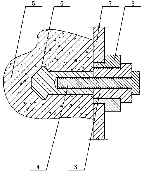 Embedded undercut insulating anchor and embedding method thereof