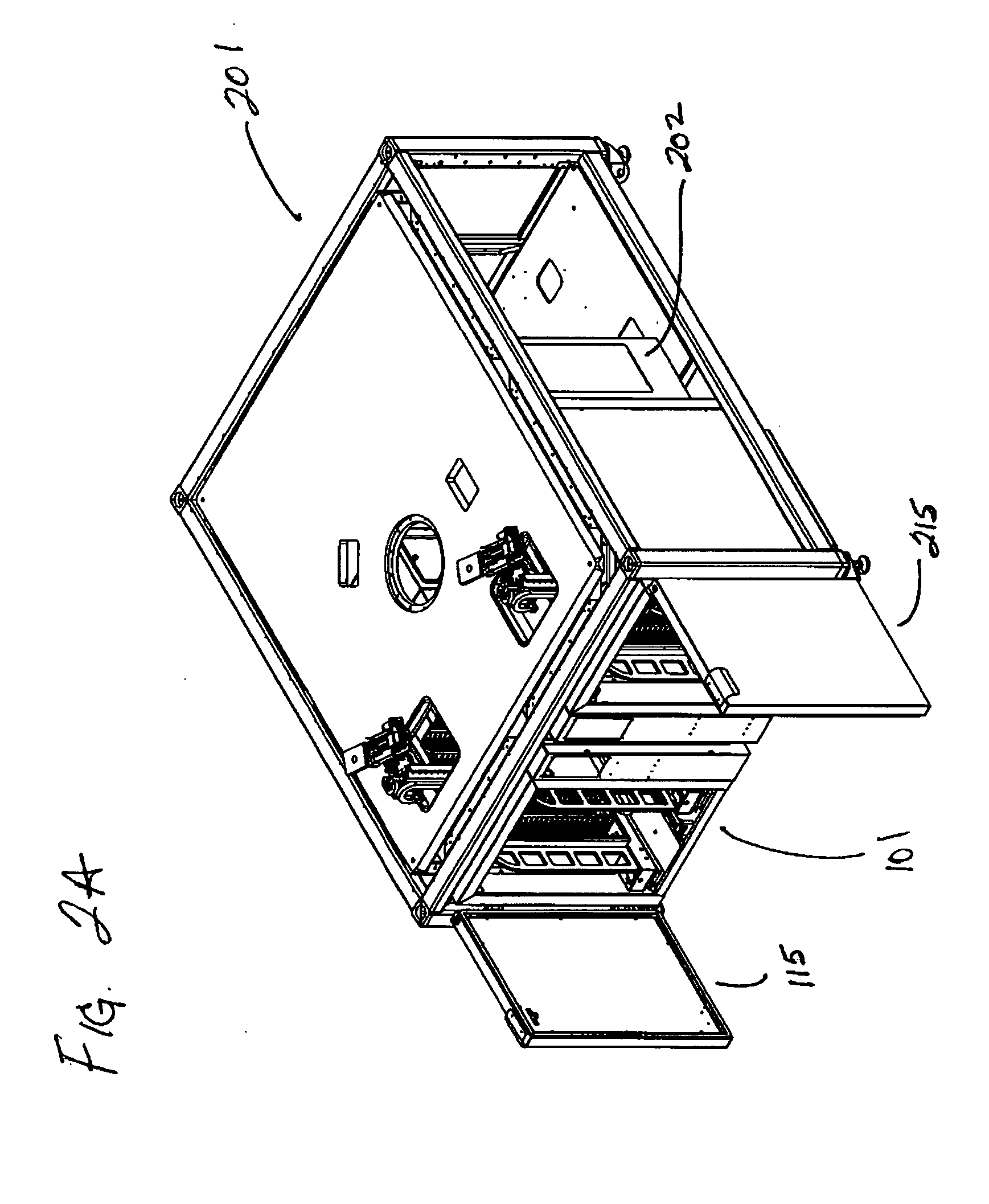 Environmental control incubator with removable drawer and robot