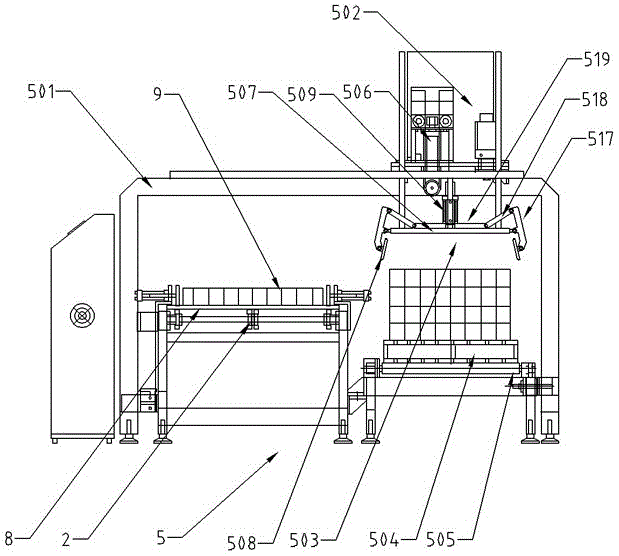 Automatic stacking device of brick machine