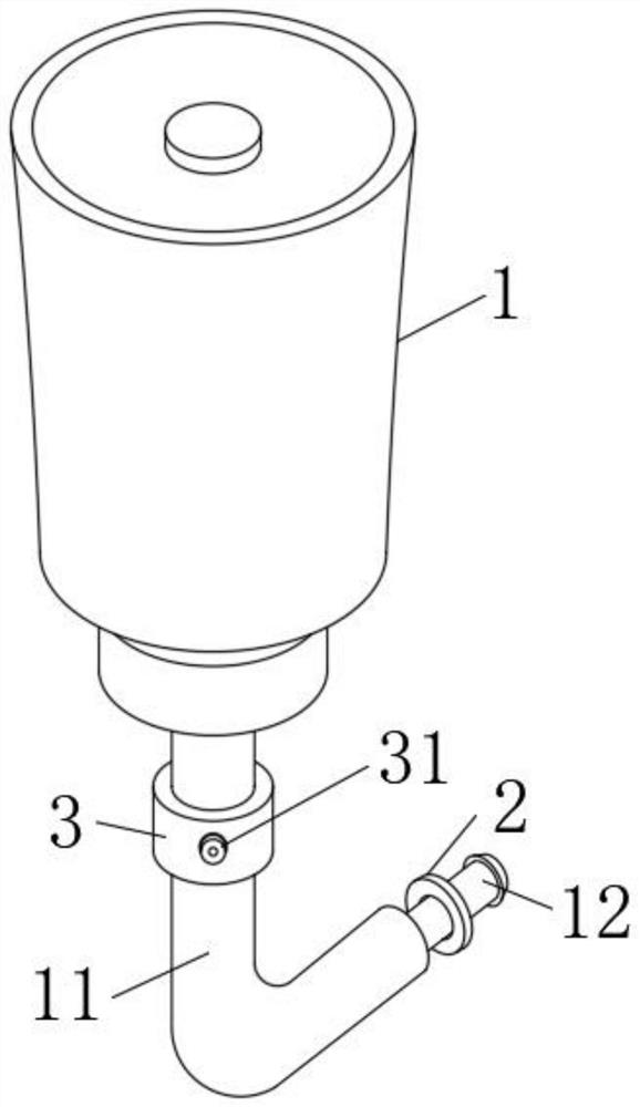 Irrigation device with positioning structure for nasosinusitis treatment