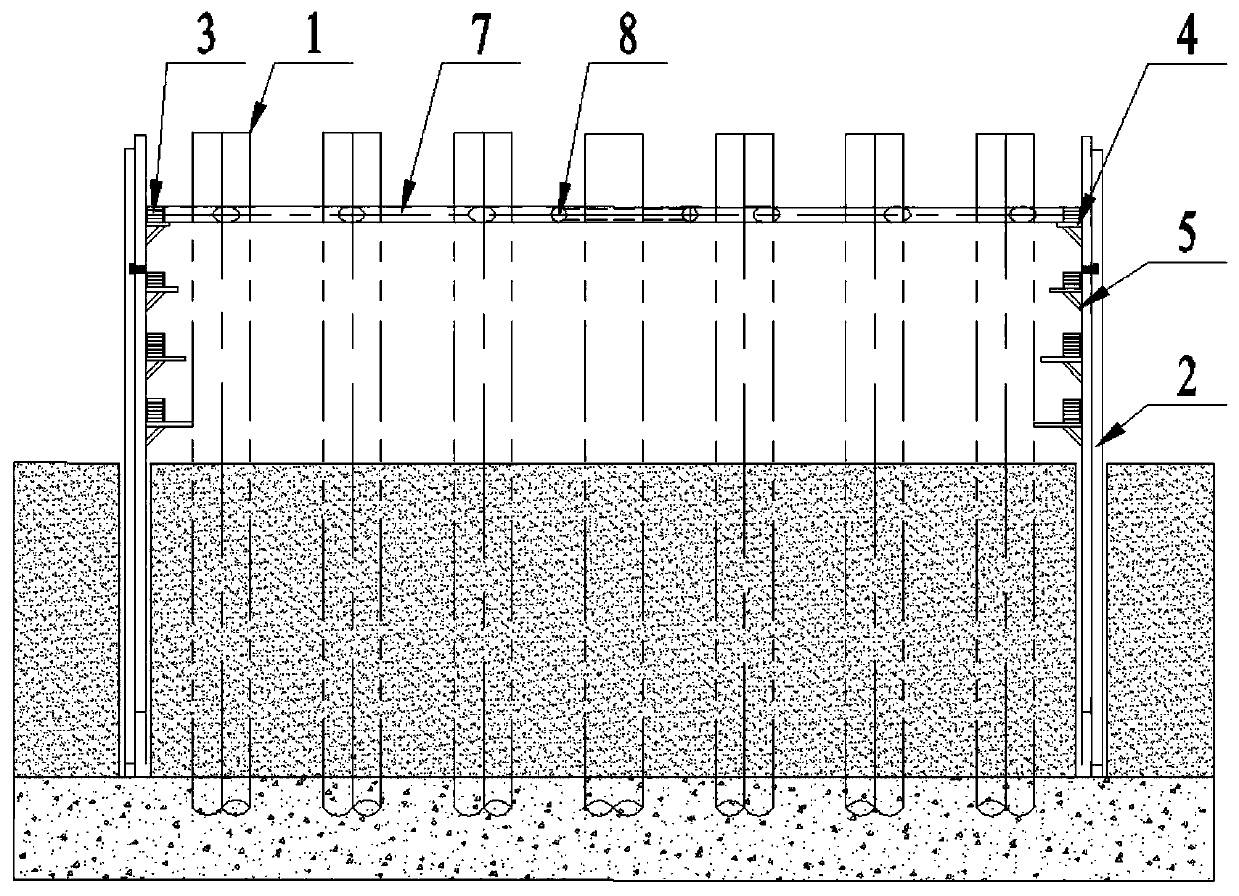 A construction method of combined steel sheet pile cofferdam in deep water