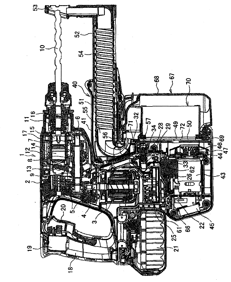 Attachment device-equipped electric tool