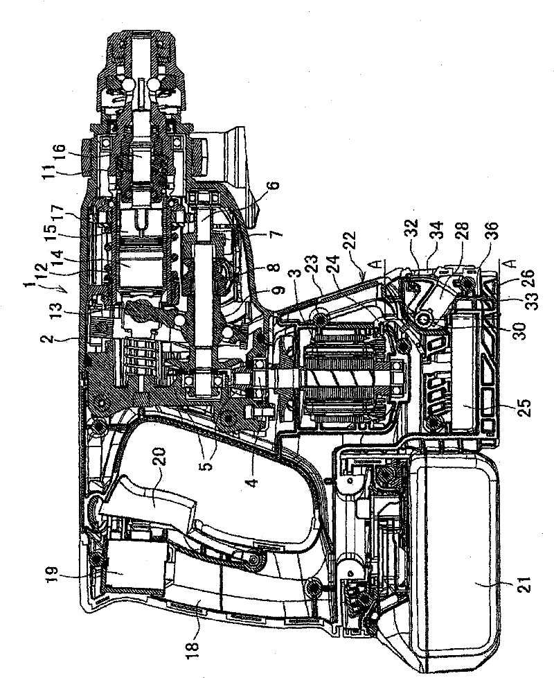 Attachment device-equipped electric tool