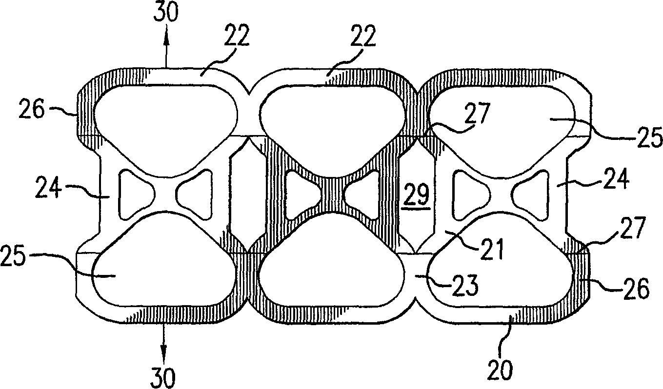 Flexible carrier having regions of higher and lower energy treatment