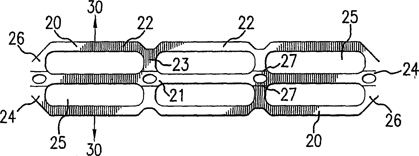 Flexible carrier having regions of higher and lower energy treatment