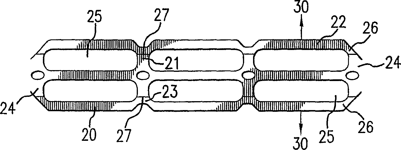 Flexible carrier having regions of higher and lower energy treatment