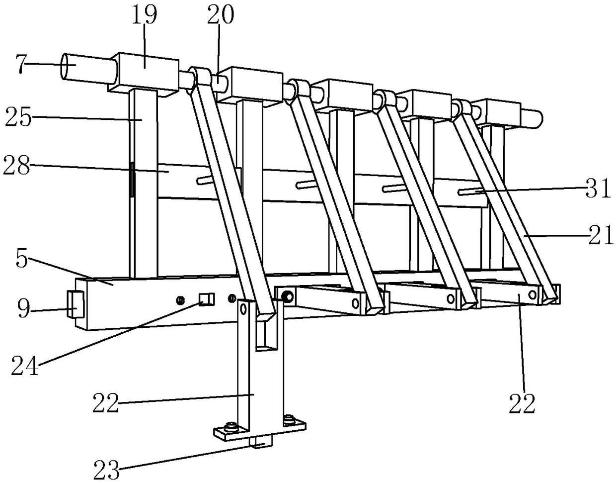 Guardrail for a wooden gallery bridge and a construction method thereof