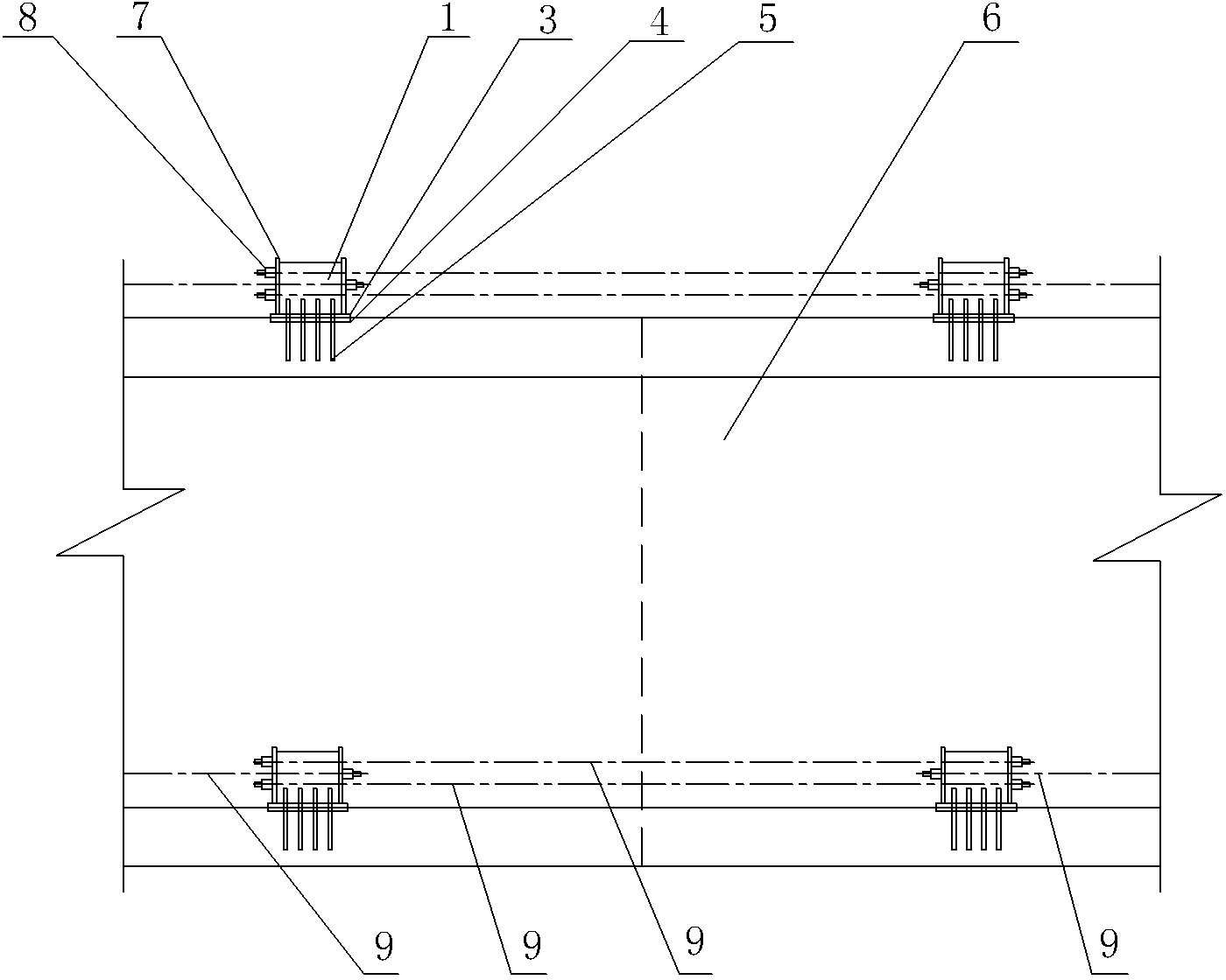 Mobile temporary prestress tension anchor block