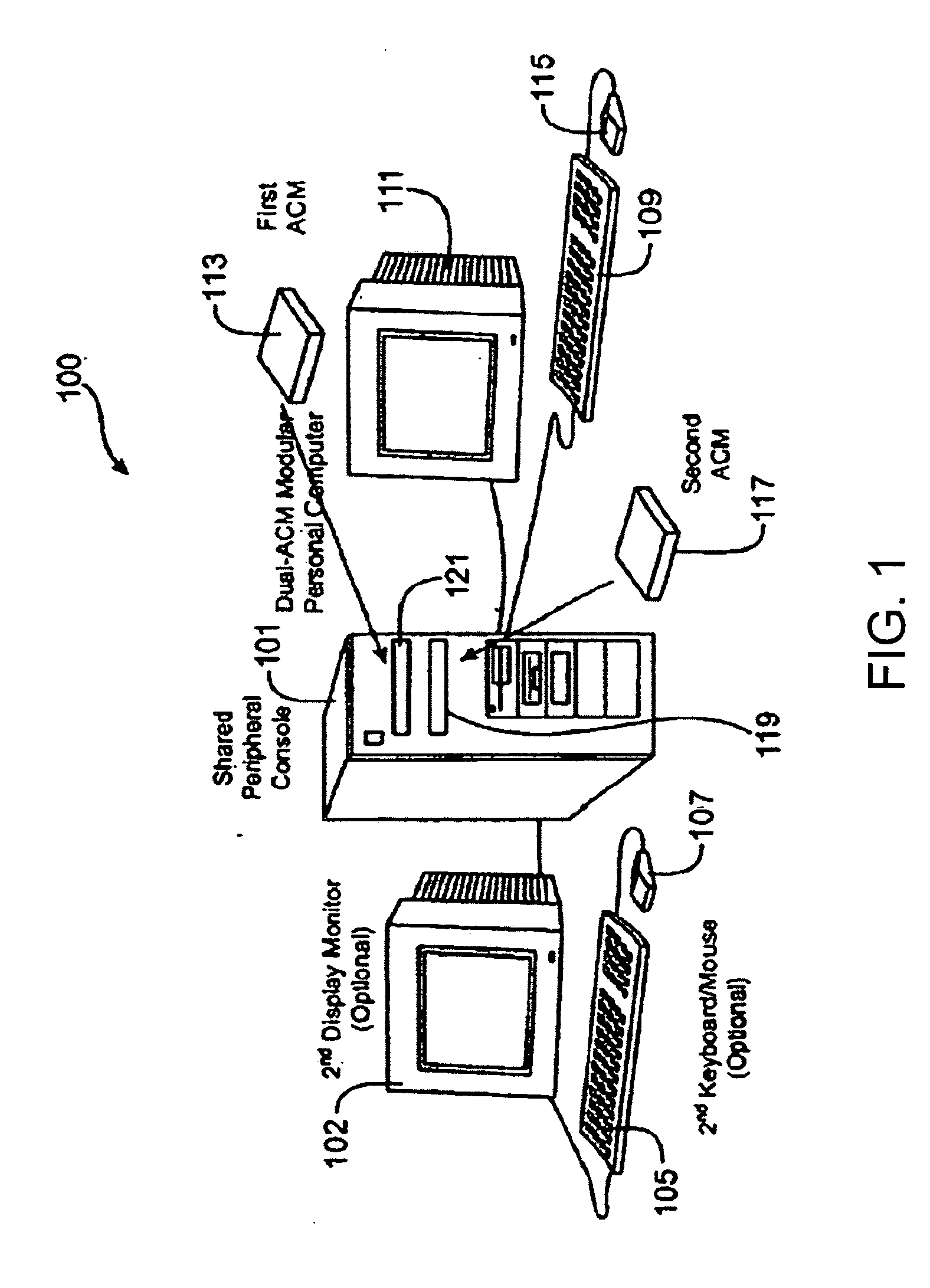 Multiple module computer system and method