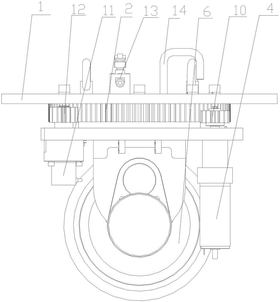 Horizontal driving mechanism for laser guide AVG forklift