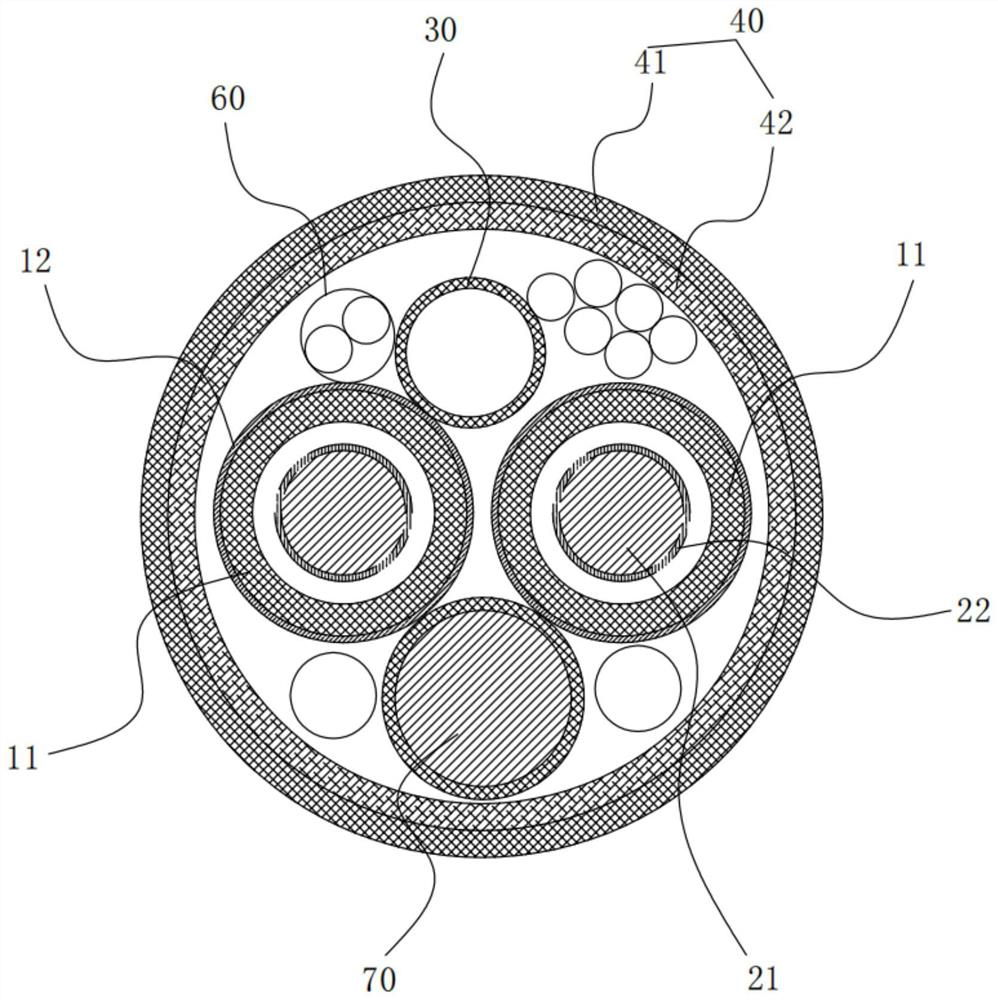 Liquid cooling cable and charging device