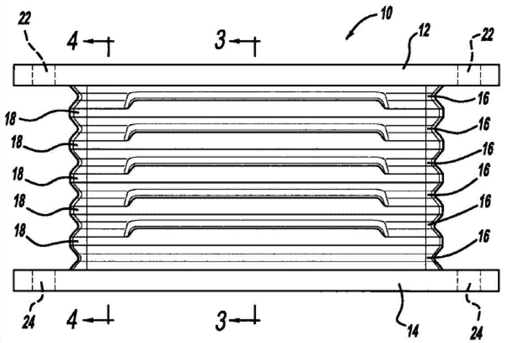 Segmented elastomeric vibration mount with edge control