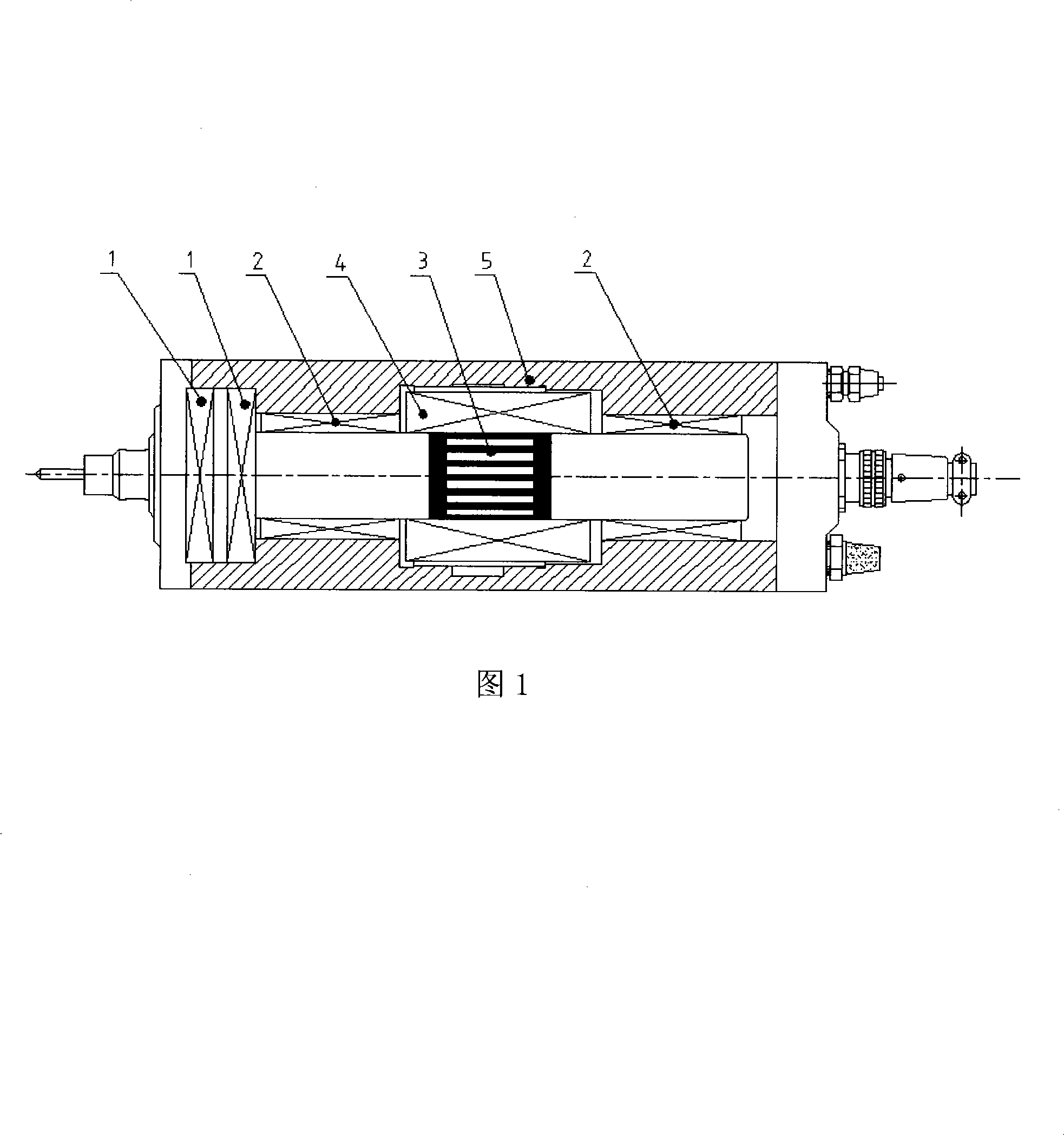 An electric spindle design adopting air static pressure anti-thrusting and air static pressure radial bearing support