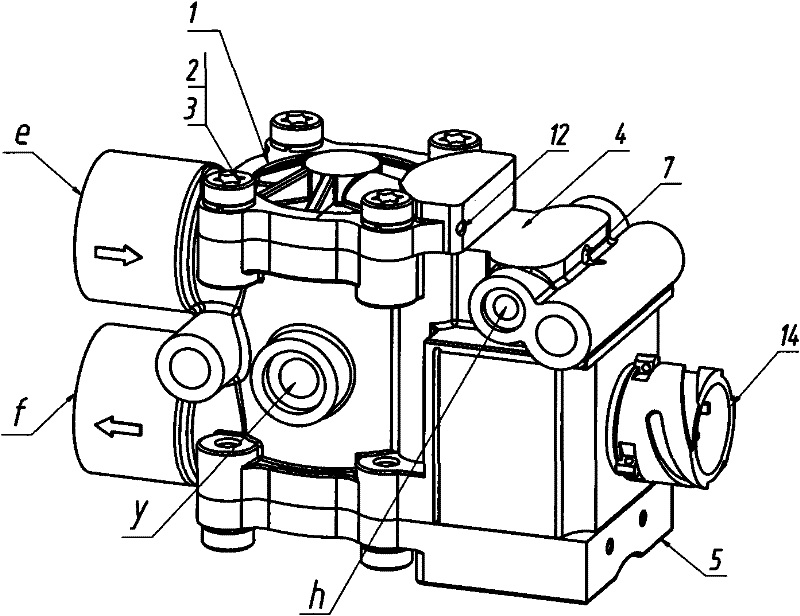 Inflation/deflation valve assembly for central tire inflation/deflation system of automobile