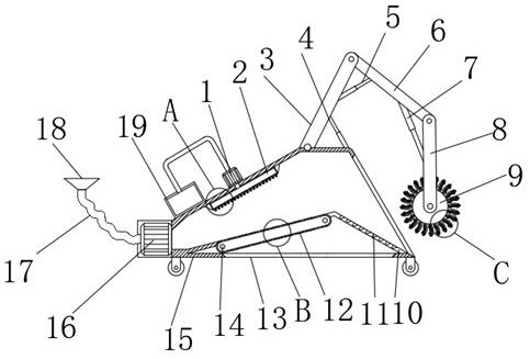 A cleaning and recycling device for maple leaves