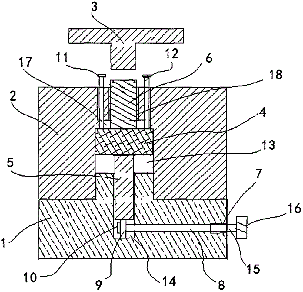 Powder slice pressing forming die capable of being disassembled conveniently