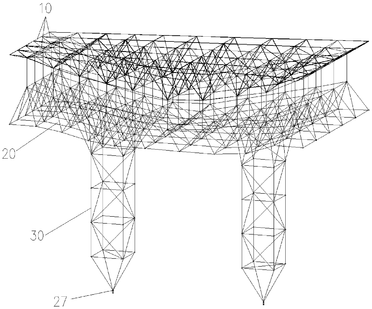 Bolt-sphere joint type net rack bed-jig and green construction method thereof