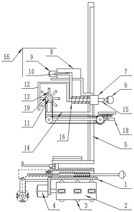 Building hollowing detection repairing device for puncture material injection and detection method thereof