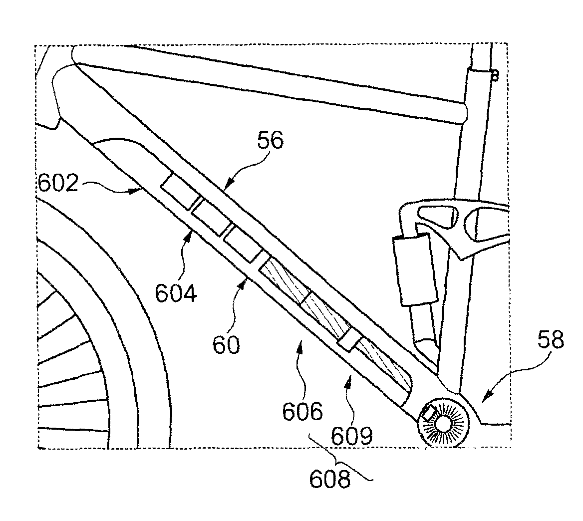 Bicycle frame, battery pack, and bicycle