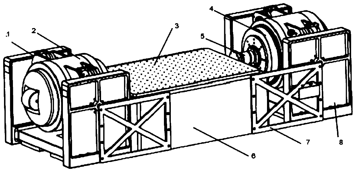 Broadband double-table parallel pushing test system based on sliding table