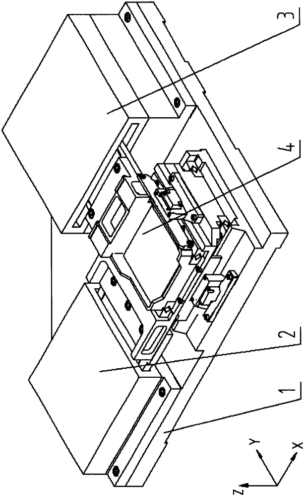 XY precision motion platform capable of suppressing vibration by utilizing piezoelectric ceramic