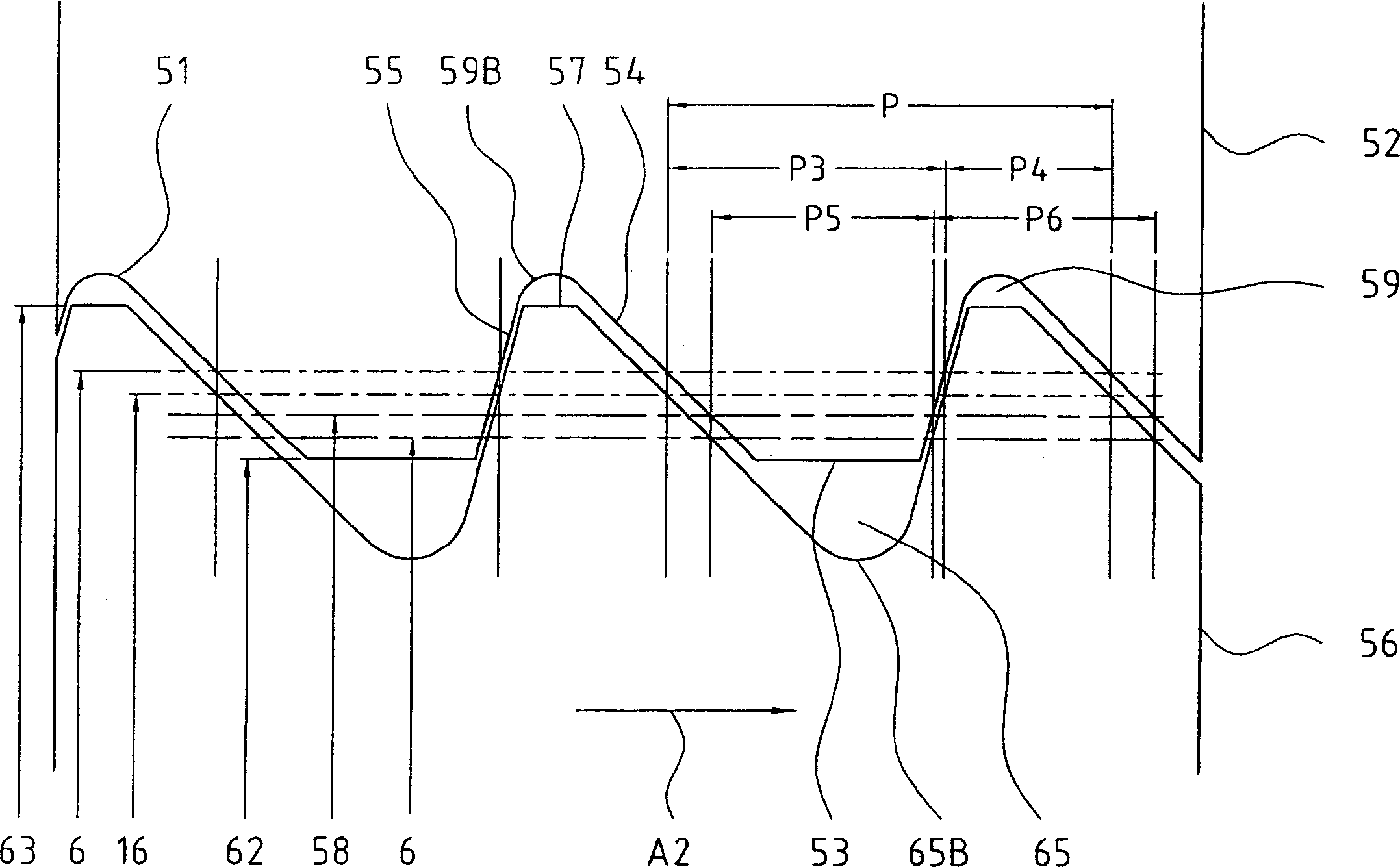 Pitch diameter displaced screw